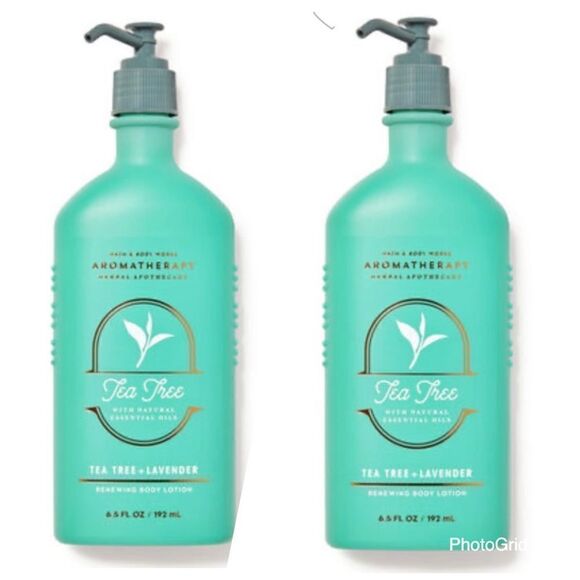 NWT 2 Pc Bath & Body Works Aromatherapy Tea Tree Lavender Body Lotion 6.5 fl oz - Picture 1 of 2